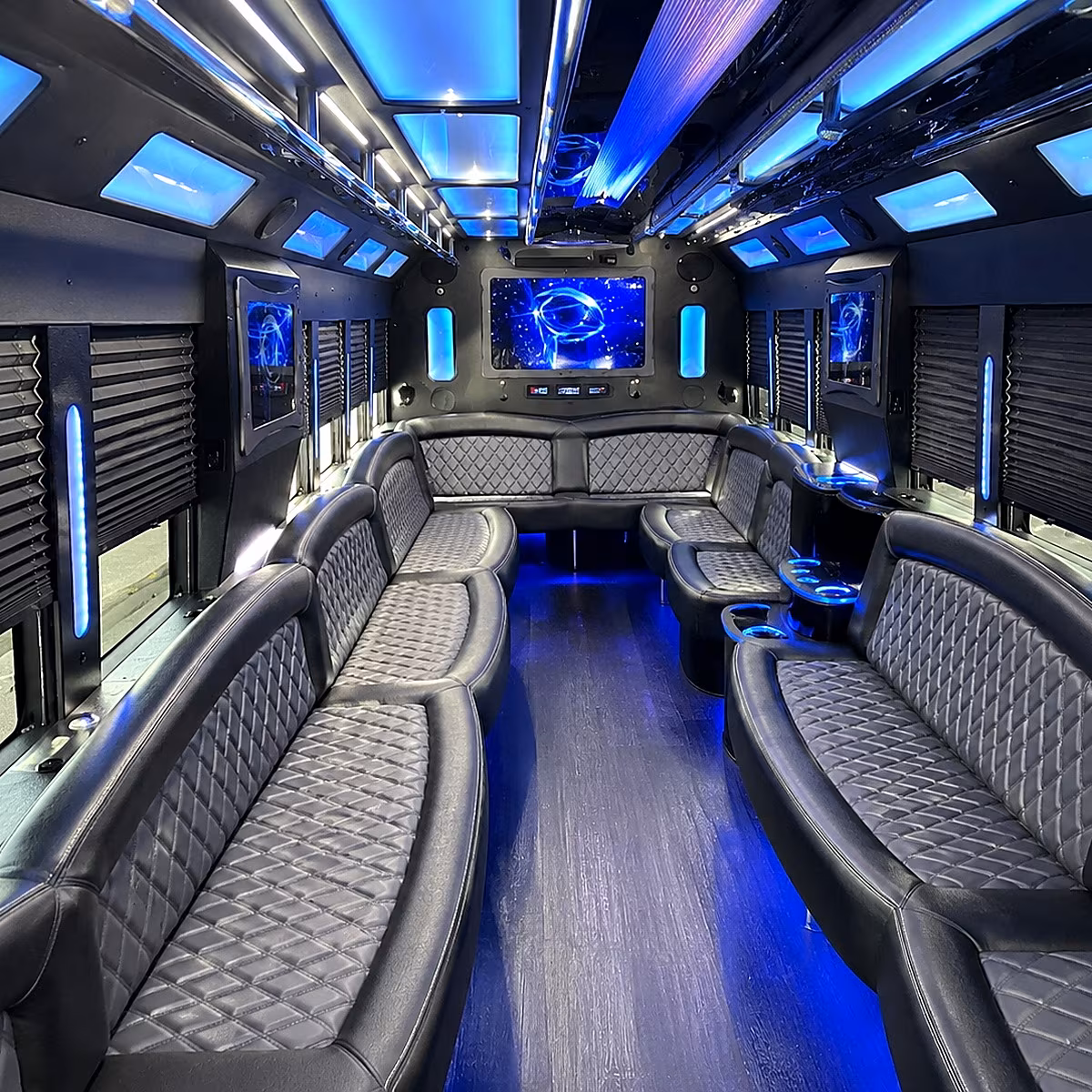 buffalo 50 passenger party bus interior